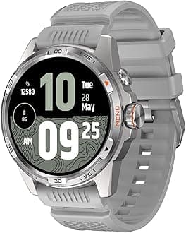 Atlas Smartwatch for Men Android Wear OS Smart Watch Outdoor 90 Hrs Battery 110+ Workout Modes Heat Map Fall Detection Health Fitness Tracker 5ATM GPS Compass Android Compatible Only (Gray)