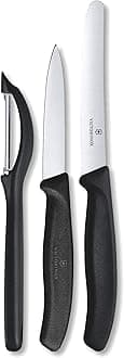 Swiss Classic Set with Peeler, 3 Pieces Paring Knife, Set of 3, Black, 6.7113.31