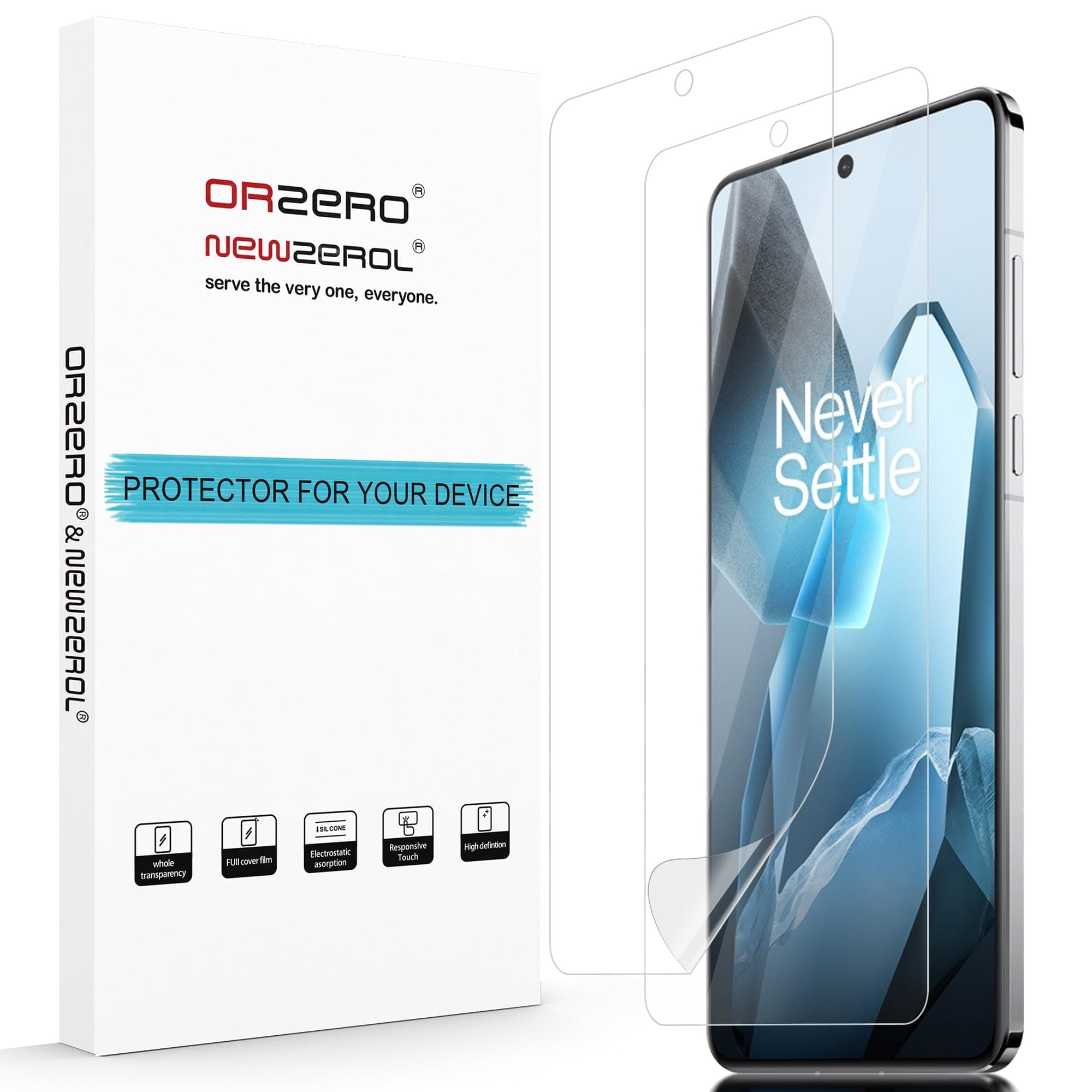 (2 Pack) TPU Screen Protector Compatible for OnePlus 13/OnePlus 12/OnePlus 12R, Protector De Pantalla Premium Quality High Definition Anti-Scratch