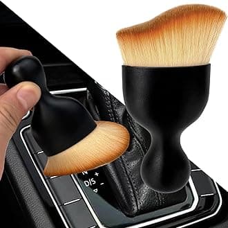 Car Interior Dust Brush,Auto Detailing Brushes,Soft Bristle Cleaning Brush,Car Detailing Brush Dusting Tool for Air Conditioner Vents, Leather,Leather,Scratch Free