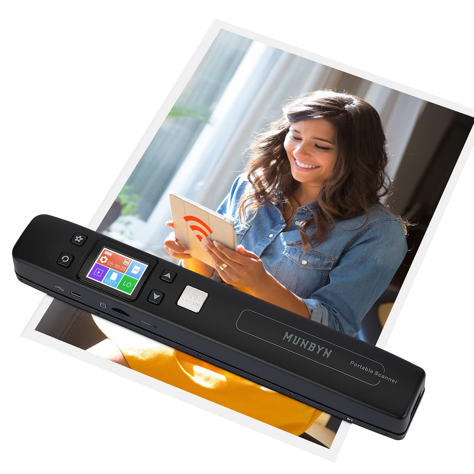Portable Scanner for A4 Documents(Wi-Fi or USB)
