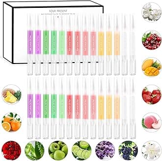 28Pcs Nail Cuticle Oils Nutrition Oil Pen Nail Nourishment Pens 28 Smell Cuticle Revitalizer for Agnail Nourish Skin NailCare (28pcs)