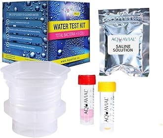 Plus | Water Test Kit for Total Bacteria & E. Coli in Drinking & Pool Water | 2 Tests in 1 (1-Pack)