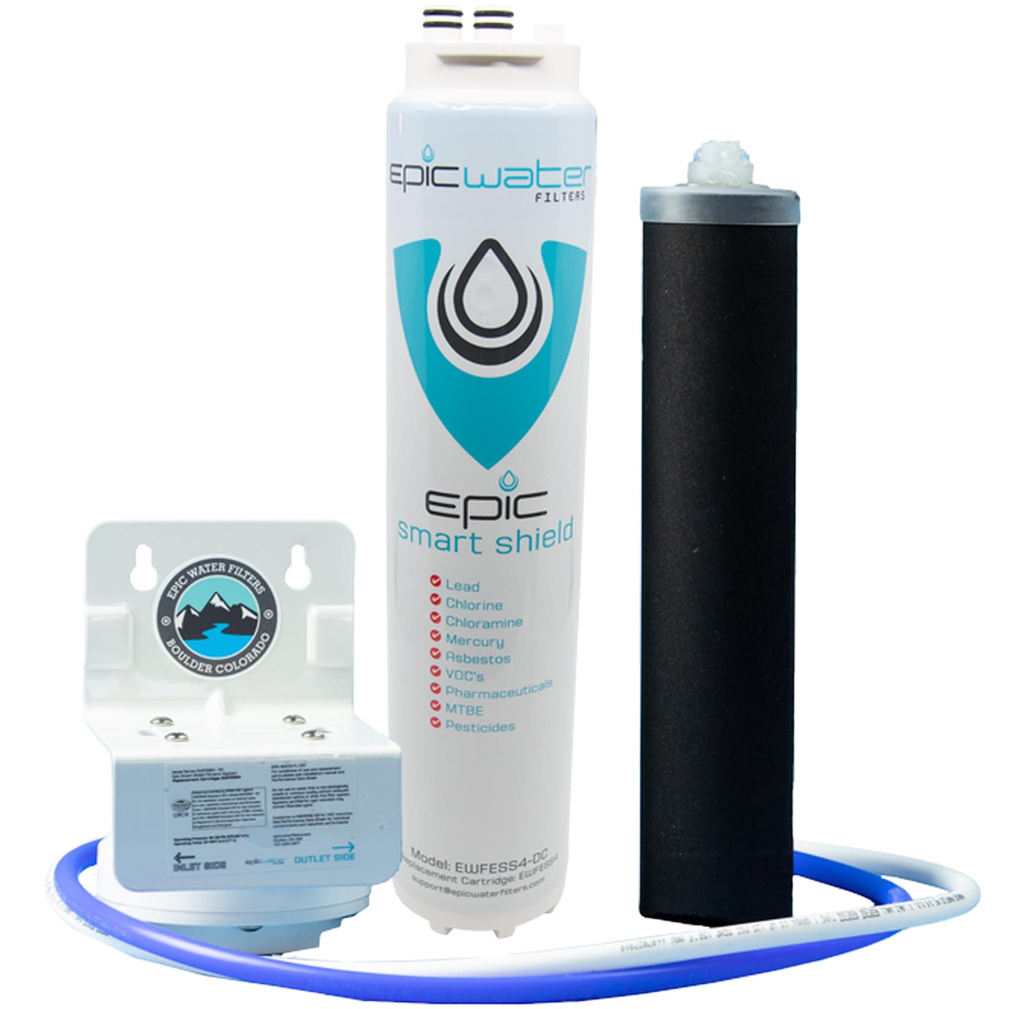 - Epic Water Filters Smart Shield. Under Sink Water Filter, Inline NSF 53 Water Filter. Direct Connect DIY Install for Under Sink. Tap Water Filtration System. No Water Wasted