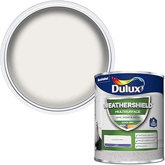 Weather Shield Multi-Surface Quick Dry Satin Paint, 750 ml - Pure Brilliant White