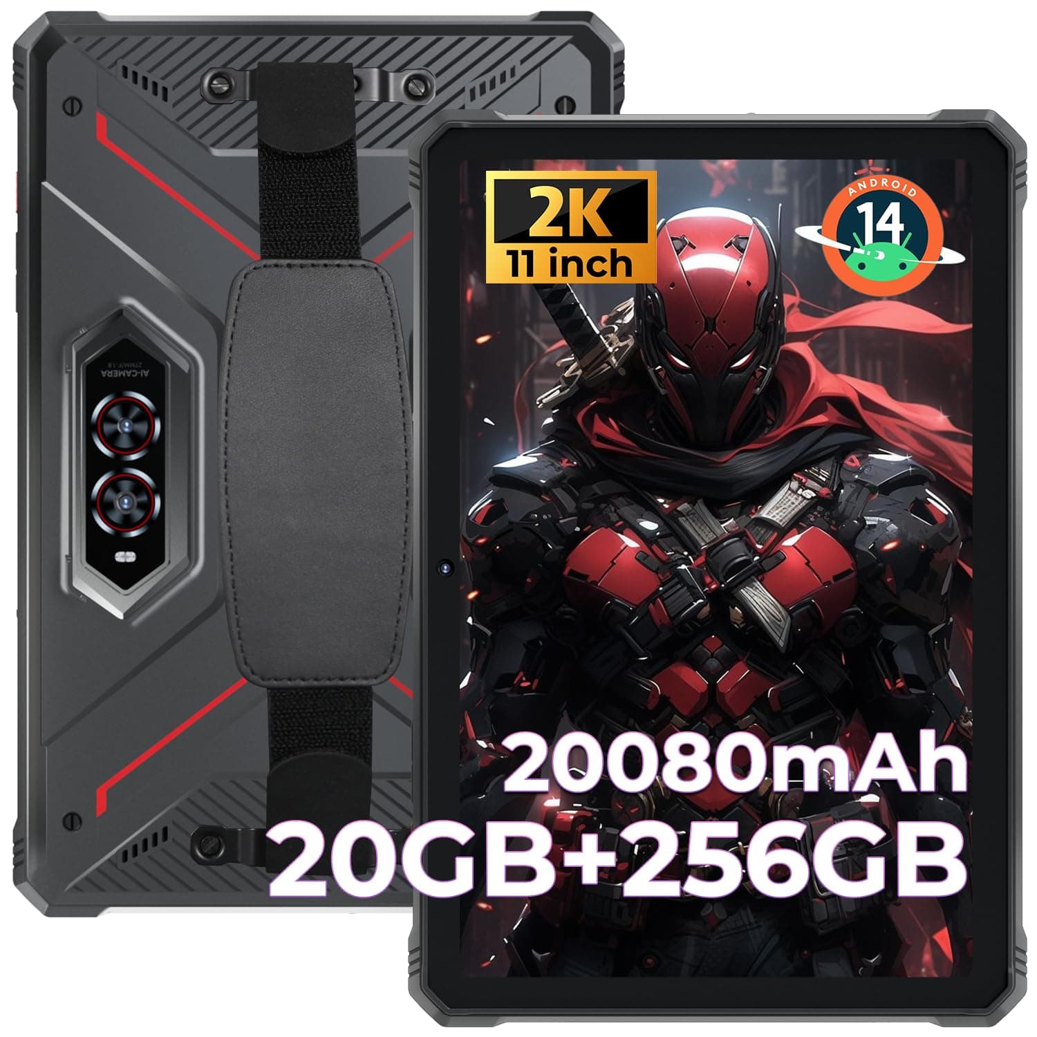 HOTWAV R9 Pro Android 14 Rugged Tablet (Red)