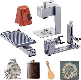 Nano Pro 12W Portable Laser Engraver with Rotary Extension and Slide Extension, 5000mm/s High-Speed, DIY Engraver Tool for Wood, Acrylic, Leather, Cloth, Metal, Ceramics