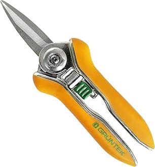 GRÜNTEK Garden Pruning Shears COLIBRI Flower Rose Clippers 6.7" / 170 mm Gardening Plant Scissors with SOFT-TOUCH Handle, Bypass Trimmers, Made of Stainless Steel
