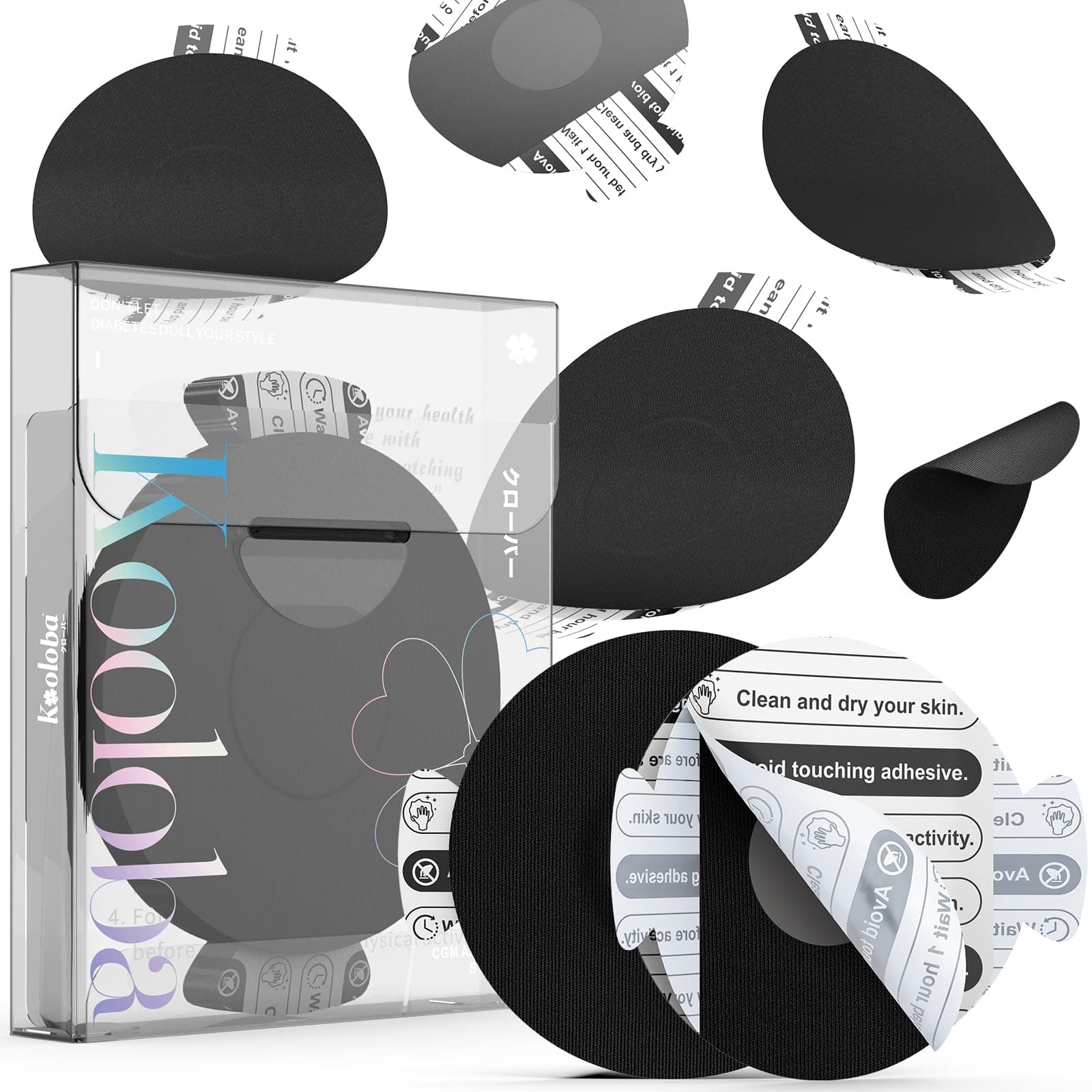 20pcs Adhesive Patches for Libre 3 & Plus Waterproof,Sensor Covers for CGM,Pre-Cut Backing with Easy-Peel Tab for 10-14 Days，Full Cover No Glue in Center