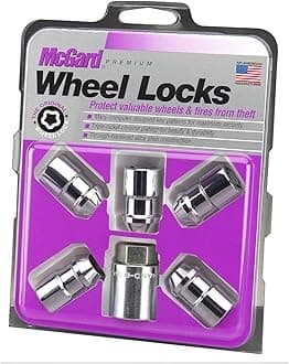 McGard 24537 Chrome Cone Seat Wheel Locks (M12 x 1.5 Thread Size) - Set of 5