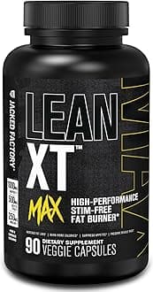 Lean-XT Max - High-Performance Stim-Free Fat Burner with Carnipure, Green Tea Extract, InnoSlim, & ForsLean for Increased Metabolism, Weight Loss, & Appetite Suppression - 90 Count