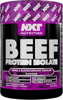 NXT Beef Protein Isolate 540g - High Protein Powder in Natural Amino Acids - Paleo, Keto Friendly - Dairy and Gluten Free | 540g | Apple & Blackcurrant