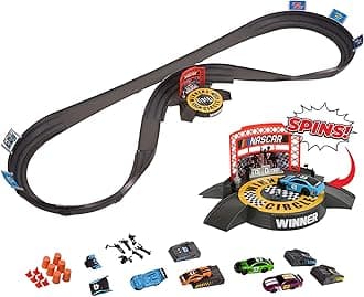 NASCAR Crash Circuit Ultimate Road Course Bundle with Huge Race Track, Winner’s Circle, 4 Cars Total | Electric Powered, Over 6 Ft Assembled | Capture The Momentum and Thrill of Nascar