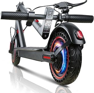 Electric Scooter for Adults, 8.5" Solid Tires, 17-20 MPH, 500W Motor, Max 20 Miles Long Range, Folding E-Scooter with Dual Braking System and App Control UL2272