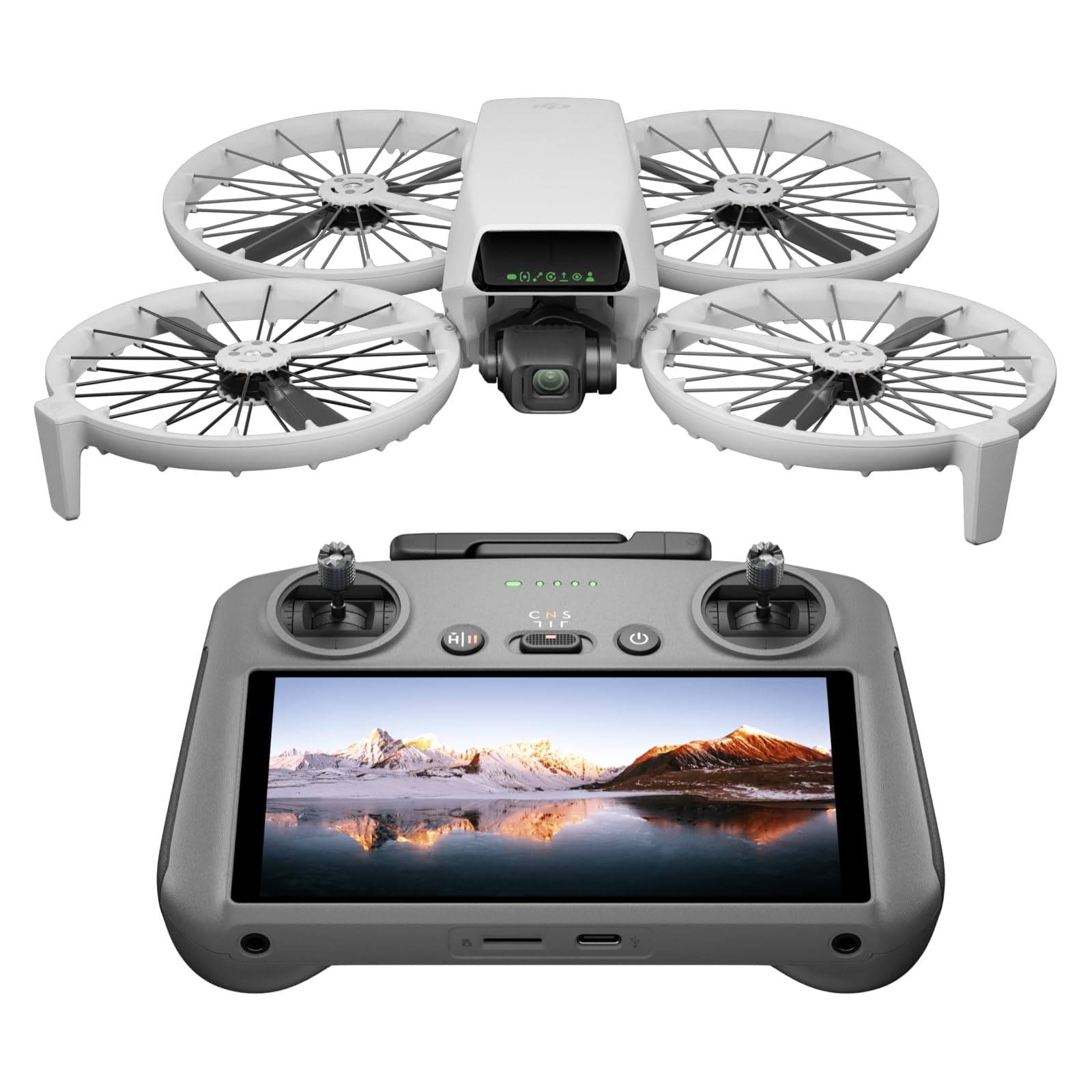 Flip With RC 2 Screen Remote Controller, Follow Me Drone With 4K UHD Camera for Adults, Under 249 g, 3-Axis Gimbal Stabilization, 44000ft/13km Video Transmission, Palm Takeoff, 31-Min Flight Time