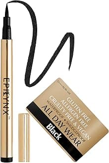 EPILYNX Waterproof Liquid Eyeliner - Smudge-Proof, Long-Lasting Vegan Liquid Eyeliner Pen with Precision Tip for Smooth Application, Gluten-Free, Hypoallergenic Eye Liner - 2mL Black