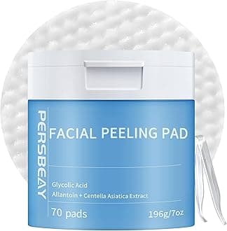 Glycolic Acid Pads, Exfoliating Toner Pads for Facial Radiance, Dual Action Gentle Face Pad for Deep Cleaning Effect |Peels & Daily Skin Renewal |Salicylic Acid & Vitamins B3 |70 Count