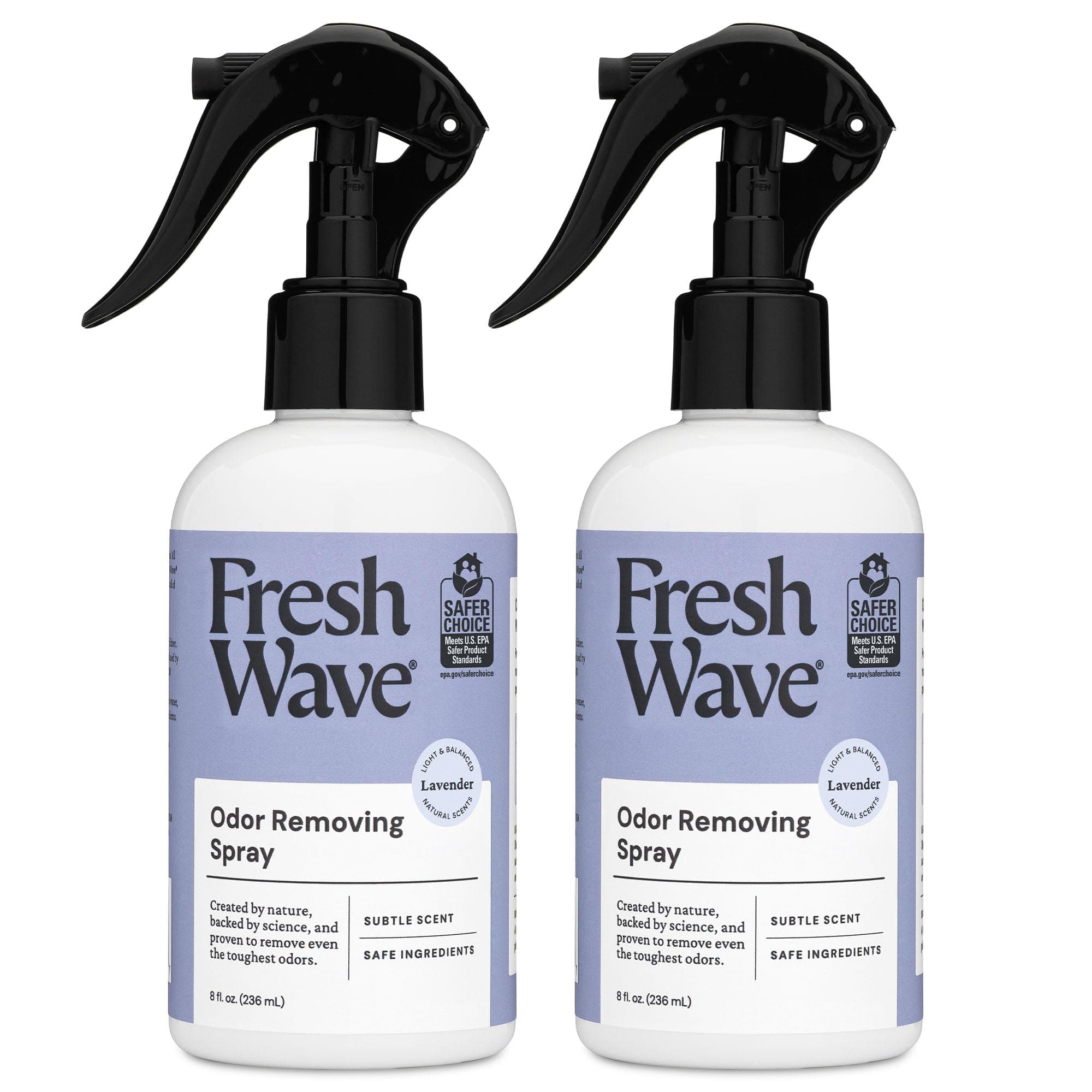 Lavender Scent Odor Removing Spray, 8 fl. oz. | Pack of 2 | Odor Absorber for Home, Furniture, Fabrics & Trash | Safer Odor Relief