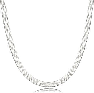DEARMAY 14K Gold Plated Necklaces for Women, Dainty Gold Herringbone Choker Necklace Thin Layered Snake Chain Jewelry for Gifts