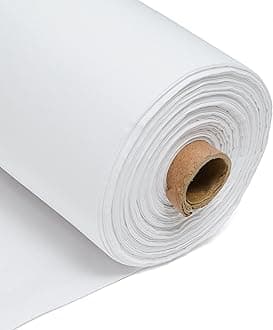 20m Plain White Calico Fabric – 100% Cotton, Optic White Calico 225GSM 60” Inch 150cm Wide – for Sewing, Quilting, Curtain Linings, Pillowcases & Totes – Easy Fabric by The Metre by Discount Fabrics