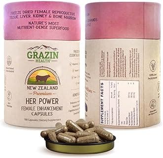 - Her Power Female Enhancement Capsules 2900mg Per Serving (180 Count) | Freeze-Dried Female Reproductive Tissue, Liver, Kidney & Bone Marrow | 100% Grass-Fed New Zealand Sourced