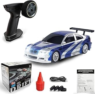 - 1/43 Mini RC Drift Car with Gyroscope, 2.4GHz 4WD Full Proportional High Speed Micro Hobby RC Cars with Lights Racing Tires, Fast Small Remote Control Car, Toy Model Gift for Adults Kids Boys Girls
