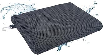 REEZEIVI Shower Seat Cushion ith Non-Slip Silicone Bottom,Soft 4D Mesh Fabric,Bathtub Chair Pad for Elderly,Quick Drying and Washable Shower Seat Mat