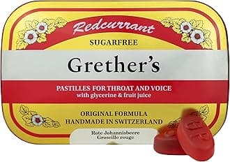 GRETHER'SSugar Free Gooseberry Tablets for Dry Mouth Relief - Calming Throat & Healthy Voice - Singers Gift - 1 Pack - 107g