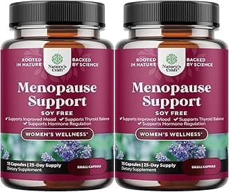 Soy Free Menopause Supplement for Women - Herbal Menopause Support for Night Sweats Hot Flashes Mood Support and Hormone Balance for Women with Black Cohosh & Vitex Chaste Berry - Mini Caps - 2 Pack