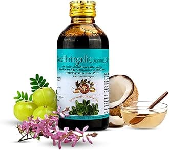 AVP Ayurveda Neelibringadi Coconut Oil 200 ml, Ayurvedic Hair Oil for Premature Greying, Hair Fall, and Dandruff, Enriched with Bhringaraj, Neeli, Amla and Karnasphota, Nourishing Coconut Oil Base