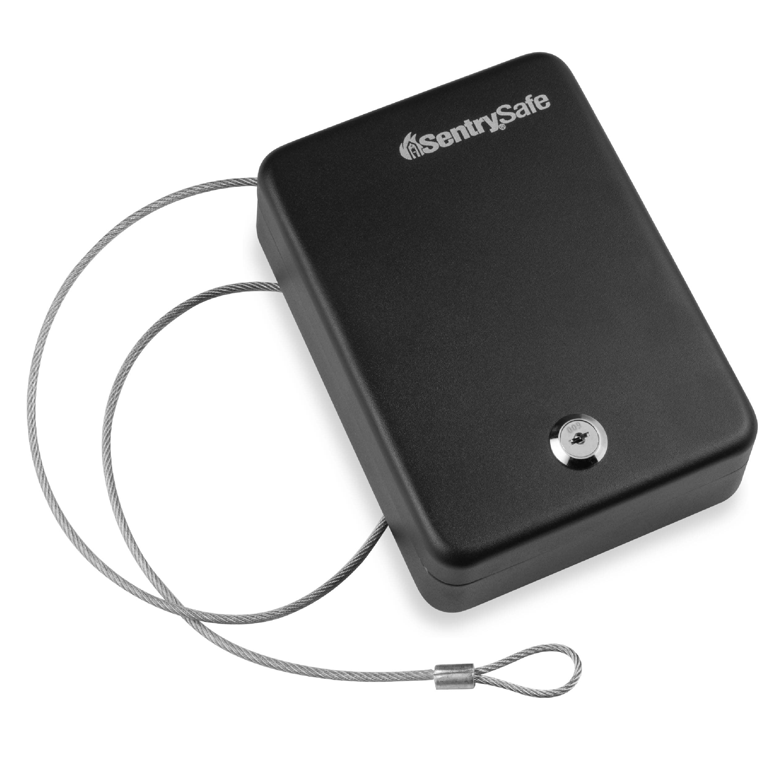 Mini Safe is a Lock Box with Key Lock for Office or Dorm that Secures Money, Passports, or Other Small Valuables, Exterior: 2.6 H x 5.9 W x 8.0 inches, P005K