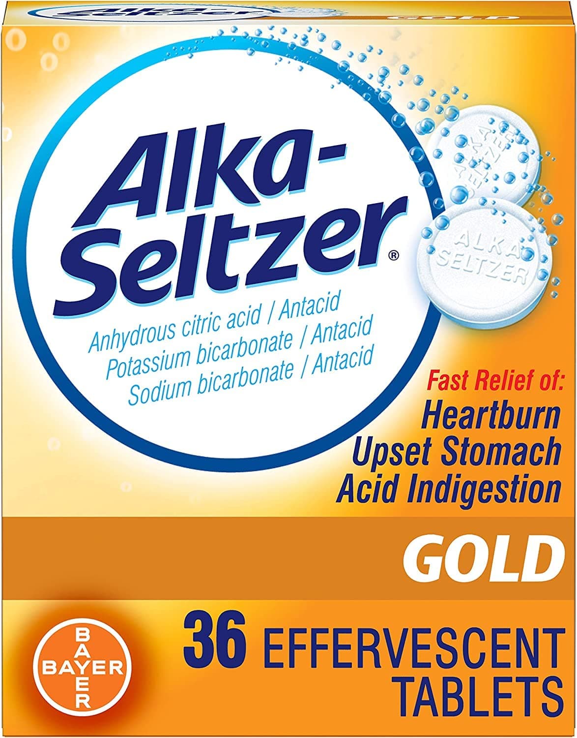 Alka-Seltzer Effervescent Gold - 36 Tablets