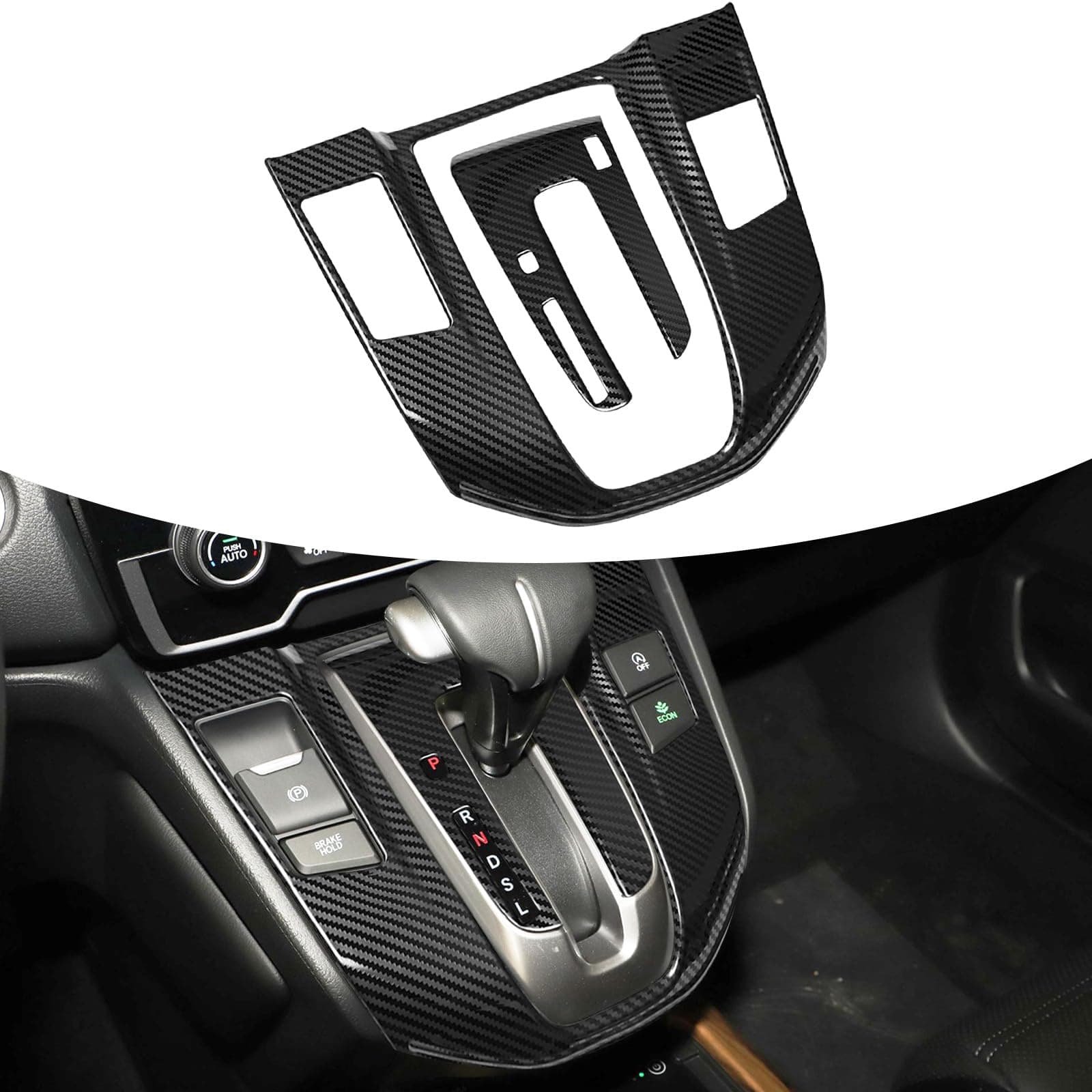 Agulier Compatible with Center Console Gear Shift Panel Trim Cover Protection Frame Sticker Interior Accessories Decoration for Honda CRV 2017-2022(with Gear Lever) Carbon Fiber