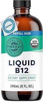 Vimergy Liquid B12 Refill – Fast-Absorbing Brain Support – Energy Support Supplement – USDA Certified Organic, Vegan, Non-GMO – 240 Servings (240 mL)