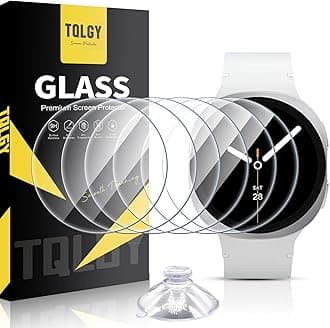 TQLGY 6-Pack Screen Protector for Samsung Galaxy Watch 8 40mm, 9H Tempered Glass, HD-Clear, Anti Scratch, Bubble Free, Easy Installation
