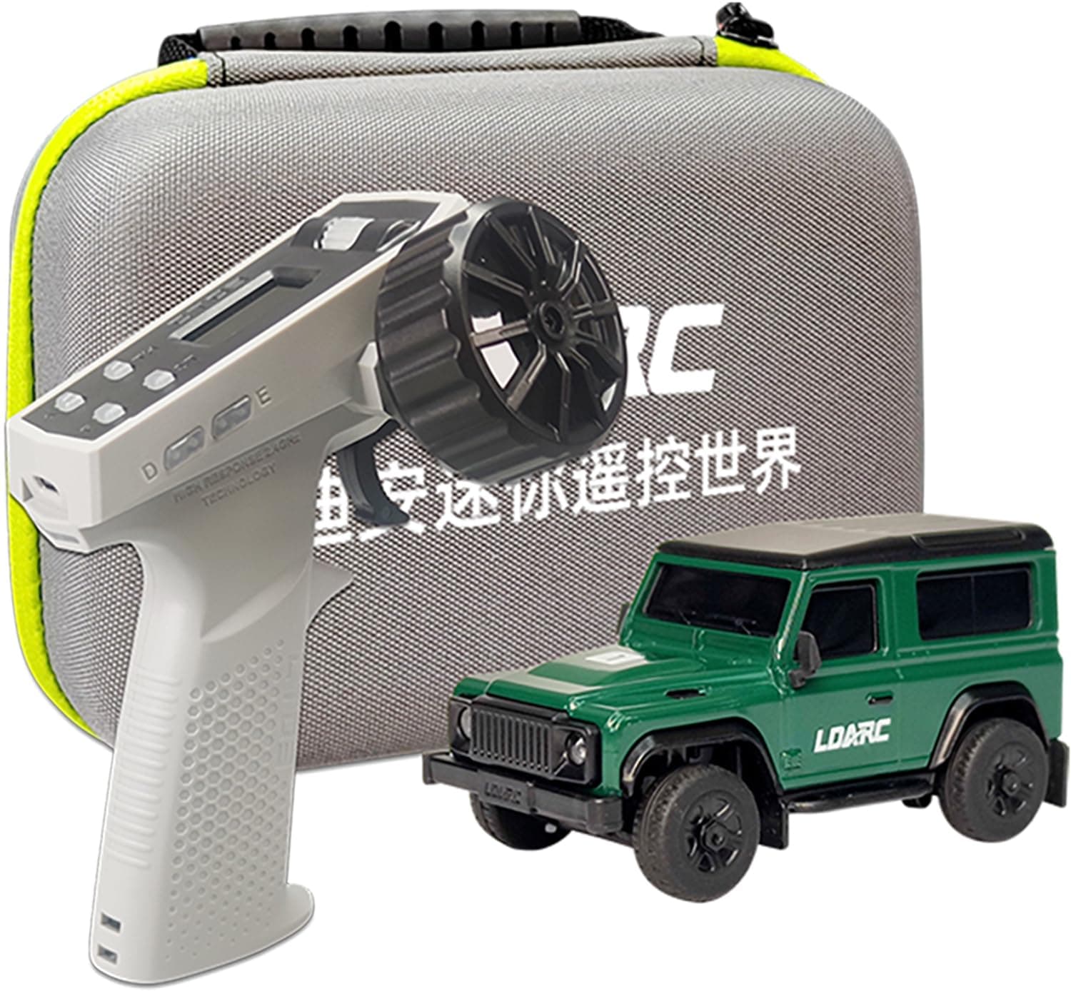 LDARC 1/64 Scale Mini RC Car 2.4 Full Proportion Rock Crawler Remote Control Car Gift for Adults Boys Girls with LED Lights and a Portable Bag