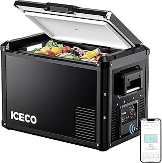 VL45 ProS Portable Refrigerator, Multi-directional Lid, Dual USB & DC 12/24V, AC 110-240V, 45L Steel Compact Refrigerator Powered by SECOP, 0℉ to 50℉, Home & Car Use [Upgrade, 47 Quarts]