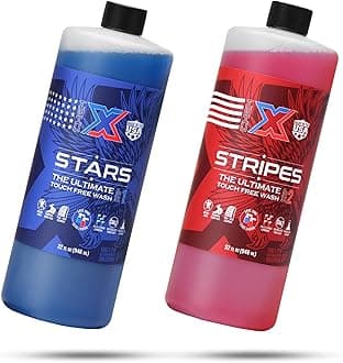Stars + Stripes: The Ultimate Touch Free Vehicle Wash, Removes Road Film, Grime and Oxidation, No Contact Wash for Trucks Fleets Equipment and Cars - 32 oz