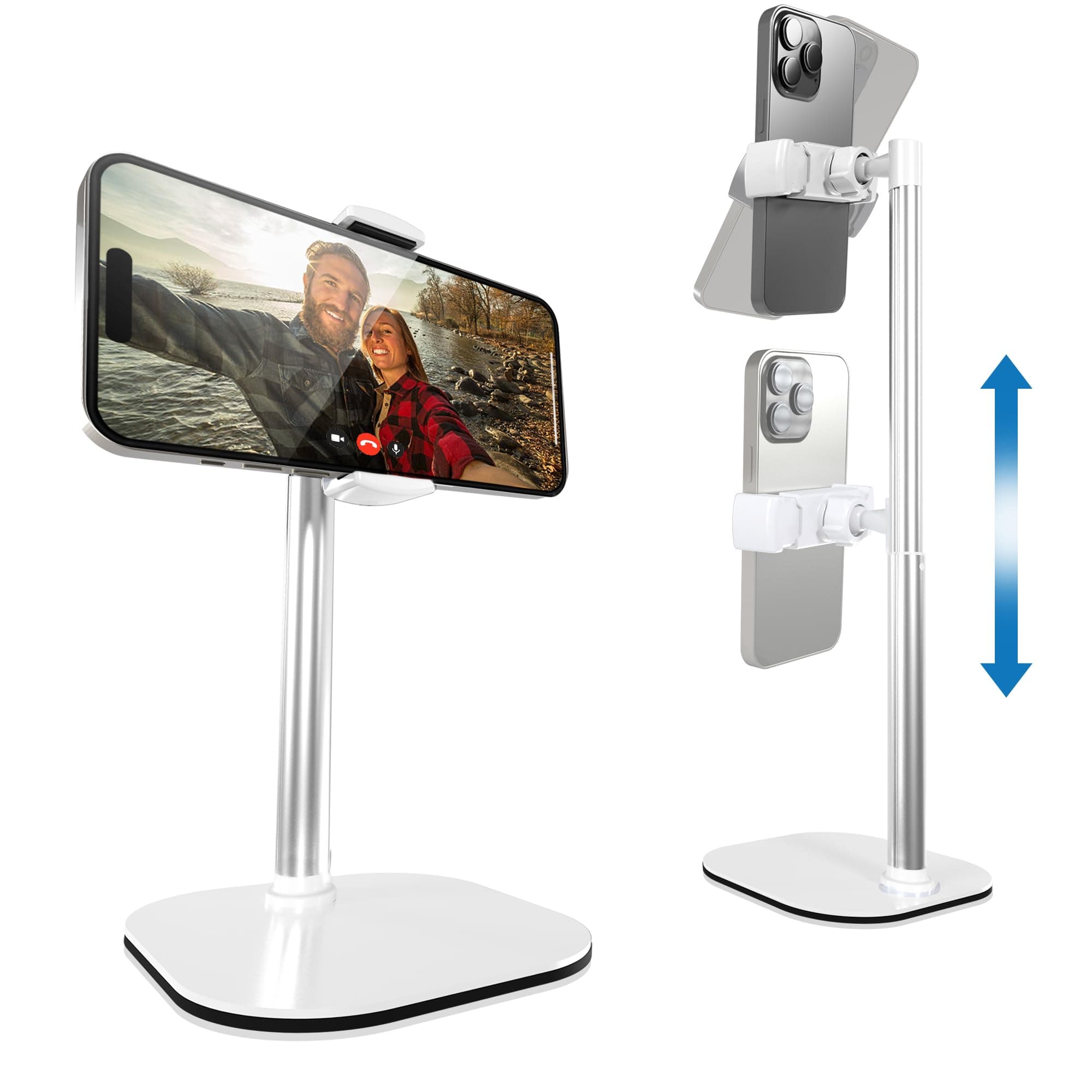 Cooper Cases ChatStand Height Adjustable Smartphone Stand | Mobile Stand Desktop Photography Smartphone Stand Smartphone Stand Smartphone Stand Smartphone Stand Smartphone Holder Tripod (White) Women,