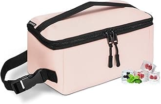Cerbonny Small Laptop Bag, Mini Cooler with Insulated Lunch Box for Work, School, Travel - Pink