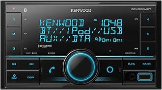 Kenwood DPX305MBT Double DIN in-Dash Digital Media Receiver with Bluetooth (Does not Play CDs) | Mechless Car Stereo Receiver | Amazon Alexa Ready - Black