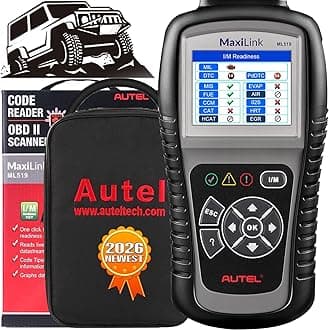 Autel MaxiLink ML519 OBD2 Code Reader [Same with AutoLink AL519], Enhanced Mode 6 Fault Code Reader, Turn Off Check Engine Light (MIL), Clear Codes, One-Click Smog Check, Upgraded Ver. of AL319