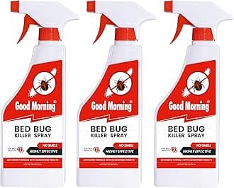Good Morning Bed Bug Killer Spray 400ml | Bed Bug Control for Home & Commercial Use | Pack of 3