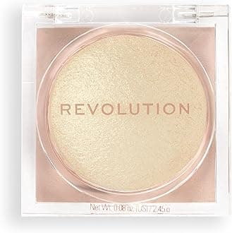 Makeup Revolution Beam Bright Highlighter, All Over Face Glow, Powder To Liquid Formula, 5 Different Shades, Golden Gal