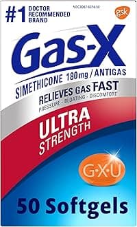 Ultra Strength Gas Relief Softgels with Simethicone 180 mg for Bloating Relief - 50 Count