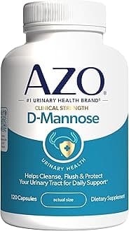 D Mannose Urinary Tract Health, Cleanse, Flush & Protect The Urinary Tract, No.1 Pharmacist Recommended Brand, Clinical Strength, Non-GMO, 120 Count
