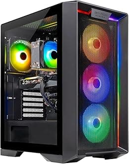 Skytech Nebula Gaming PC Desktop, Ryzen 7 7700 3.8 GHz (5.3GHz Turbo), NVIDIA RTX 5060 8GB, 1TB NVMe SSD, 16GB DDR5 RAM 6000, 650W Gold PSU, Wi-Fi, Win 11