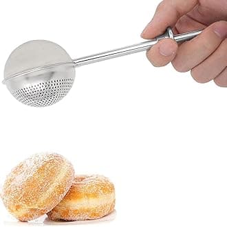 HULISEN Dusting Wand for Sugar, Flour and Spices, 18/8 Stainless Steel, Spring Operated Handle for One-Handed Operation, Cinnamon Wand