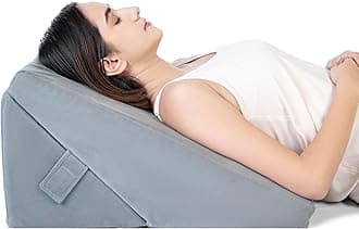Adjustable 9&12 Inch Memory Foam Bed Wedge Pillow I7 ways of Incline & Position I Helps with Acid Reflux, GERD, Heartburn, Back & Knee Pain, Post-Surgical Recovery (Velvet Grey, Pack of 1)