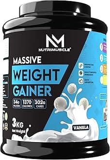 Massive Weight Gainer - 3.5 Kgs - Vanilla Flavour - For Weight & Mass Gain - Contains Complex Carbohydrates,Protein and Imported Ingredients